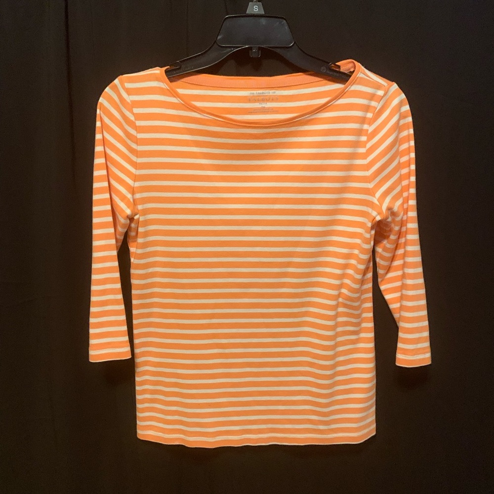 Talbots, striped woman’s 3/4 sleeve shirt